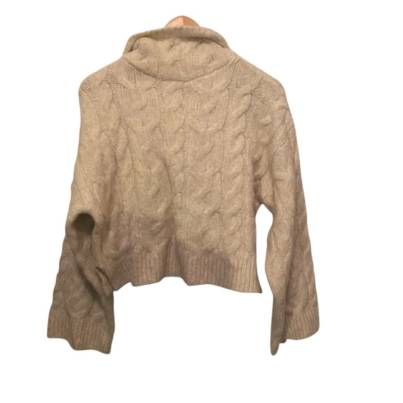 Zara Cable Knit Hooded Pullover Sweater Wool Biege Cream Size
Medium - Picture 6 of 11
